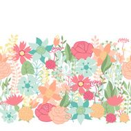 Seamless floral pattern with pretty stylized flowers N7