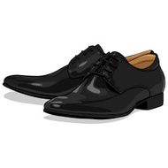 Vector classic black men shoes