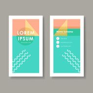 vector business card design template of geometry N3