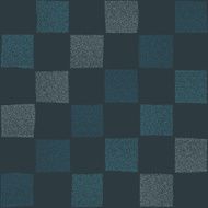 Checked hand-drawn illustration with abstract elements Seamless vector pattern N5