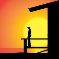 vector silhouette man N5
