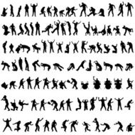 Vector silhouette of a man N235