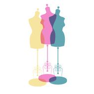 vector vintage tailor&#039;s mannequin N37