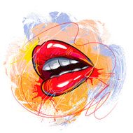Sexy red lips N5