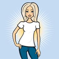 White T-shirt Girl