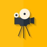 Video camera icon Media symbol Flat design N2