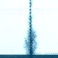 abstract blue rhombus style tree pattern background