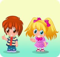 Manga Boy and Girl