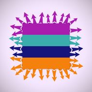colorful arrow tag for design