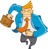 Running businessman N5