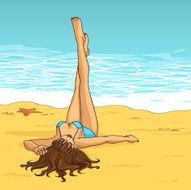 woman on the beach N12