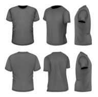 All six views men&#039;s black short sleeve t-shirt