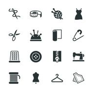 Sewing Silhouette Icons