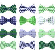 Cute Navy and Green Bow Tie Collection