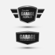 Vintage garage retro label design vector N9