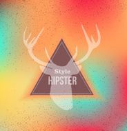 Hipster vintage poster blurred effect background