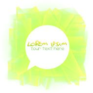 Speech bubble with abstract background