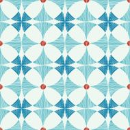 Geometric blue red ikat seamless pattern background