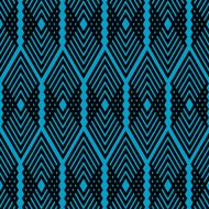 abstract black rhombus pattern with blue background