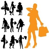 Vector silhouette of a people N73