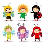 Cute kids wearing insect and flower costumes N2