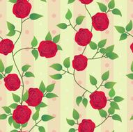 Seamless red rose pattern