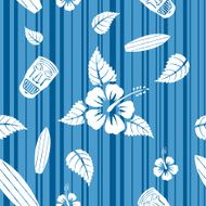 Seamless Hawaiian pattern