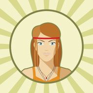 Single vector woman avatar N7