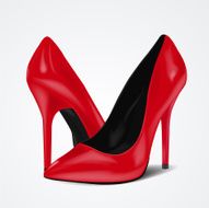 Red high heel women shoes N3