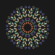 Pattern with vegetative elements in vector N6