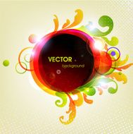 Bright Abstract Background with Floral Ornaments N7