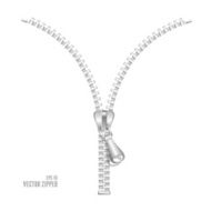 Vector realistic metall zipper illustration