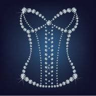 Lady&#039;s sexy corset made from diamonds