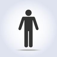 Standing human icon Vector illustration