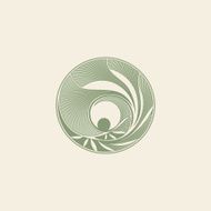 Design element in art nouveau style N7