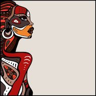Profile of beautiful African woman N18