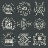 Retro design insignias logotypes set 11 Vector vintage elements