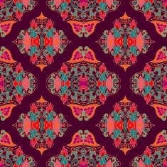 Seamless decorative ethnic vector pattern