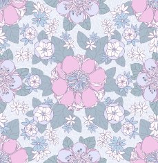 Seamless pattern with decorative flowers N9