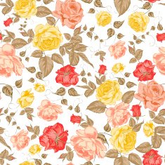 Roses floral background seamless pattern N5