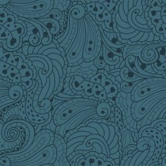 Vector seamless texture with abstract flowers N15