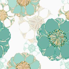 Seamless pattern with decorative flowers N10
