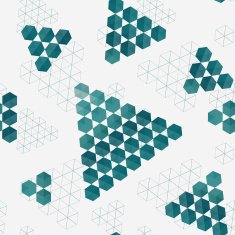 Geometric pattern of hexagons triangles N2