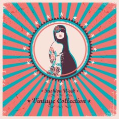 Fashion girl vector illustration N7
