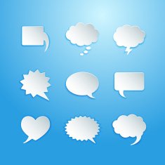 Empty speech bubbles