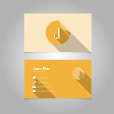 Simple Business Card Template with Alphabet Letter J