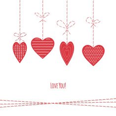 Valentine's card with hearts N6