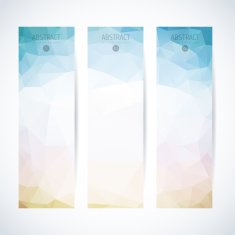 Abstract mosaic vertical banners set N11
