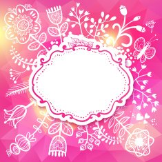 Flower frame Vector illustration