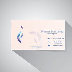 Calling card of chief engineer